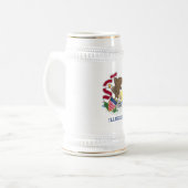 イリノイ州の旗 ビールジョッキ (正面左)