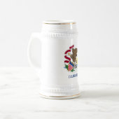 イリノイ州の旗 ビールジョッキ (正面左)