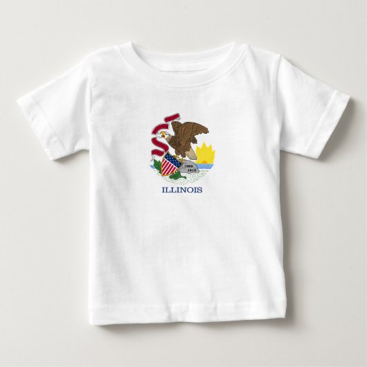 イリノイ州の旗 ベビーTシャツ (正面)