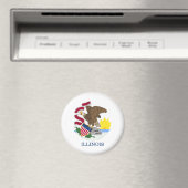 イリノイ州の旗 マグネット (インサイチュ (食洗機))