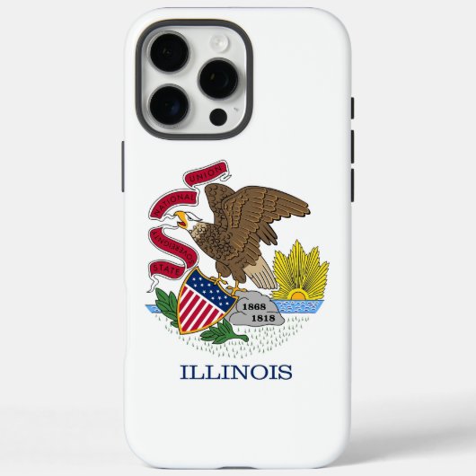 イリノイ州の旗 Apple iPhone 16 Pro Max ケース Case-Mate iPhoneケース (裏面)