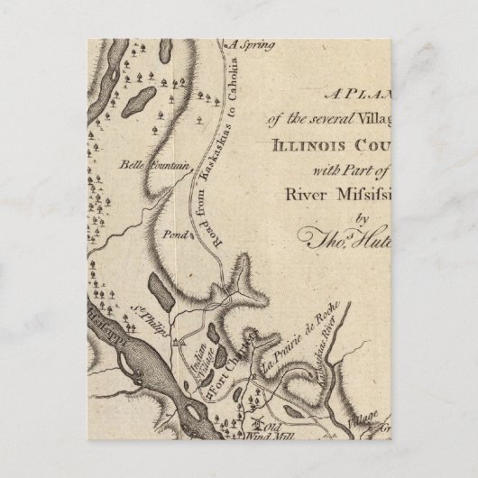 イリノイ州の村 ポストカード (正面)