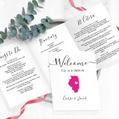 イリノイ州の結婚歓迎バッグの日程 三つ折りプログラム