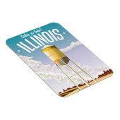 イリノイ州の農園ヴィンテージ旅行ポスター マグネット (右側)