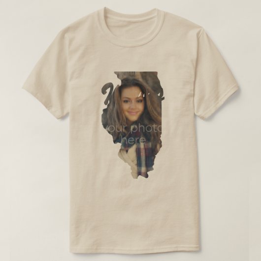 イリノイ州のTシャツの写真州 Tシャツ (デザイン正面)