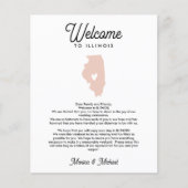 イリノイ州へようこそレター&旅程の任意の色 (正面)