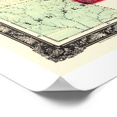 イリノイ州アイオワミズーリ鉄道地図1859 ポスター (角)