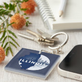 イリノイ州アメリカ合衆国 キーホルダー (正面右)