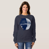 イリノイ州アメリカ合衆国 スウェットシャツ (正面フル)