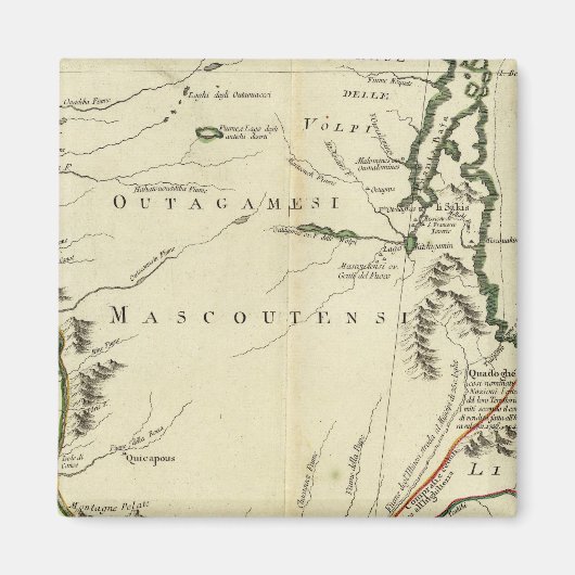 イリノイ州ウィスコンシン・ミシガン マグネット (正面)