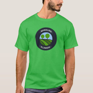 イリノイ州ウェーリングの丘と木々 オーバーサイズ Tシャツ