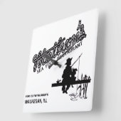 イリノイ州ウォーケガンのマトンのシーフードレストラン スクエア壁時計 (傾斜)