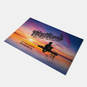 イリノイ州ウォーケガンのマトンのシーフードレストラン ドアマット (アングル)