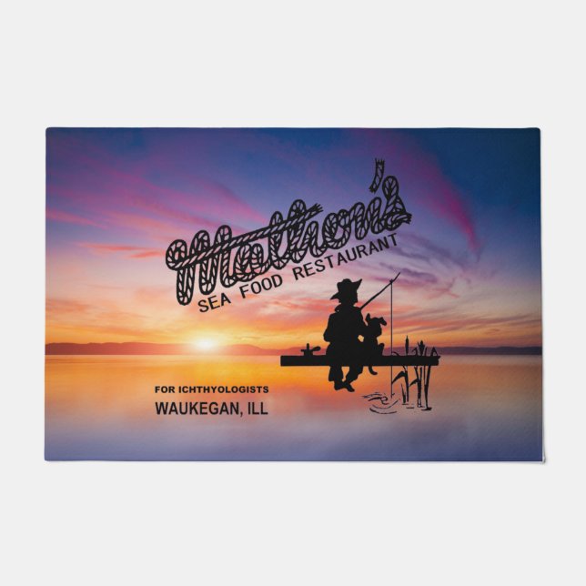 イリノイ州ウォーケガンのマトンのシーフードレストラン ドアマット (正面)