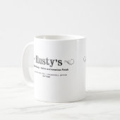 イリノイ州エドワーズビルのラスティーズ・レストラン コーヒーマグカップ (正面左)