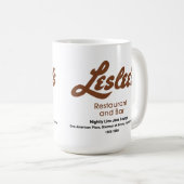 イリノイ州エバンストンのレスリーのレストランとバー コーヒーマグカップ (正面右)