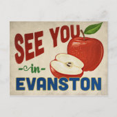 イリノイ州エバンストンアップル – ヴィンテージ旅行 ポストカード (正面)