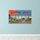 イリノイ州エバンストン – ラージ・レター・シーン キャンバスプリント (インサイチュ (ウッドフロア))