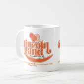 イリノイ州エフィンガム、リンカーン・ランド・アミューズメント・パーク コーヒーマグカップ (正面左)