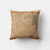 イリノイ州エルギン1871マップKane County Illinois クッション (裏面)