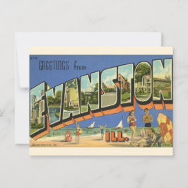 イリノイ州エヴァンストンよりごあいさつ ポストカード