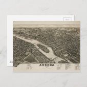 イリノイ州オーロラ(1882) ポストカード (正面/裏面)