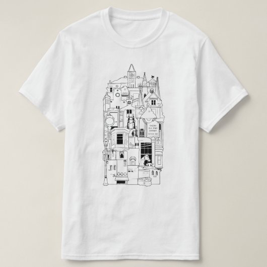 イリノイ州ガレナ コラージュ Tシャツ (デザイン正面)