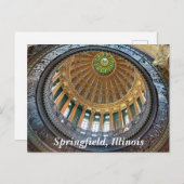 イリノイ州キャピトルinスプリングフィールド シーズンポストカード (正面/裏面)