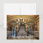 イリノイ州キャピトルinスプリングフィールド シーズンポストカード (正面/裏面)