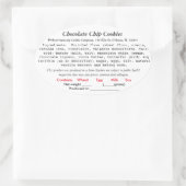 イリノイ州コテージ法ラベルベーカリー、ココア爆弾 楕円形シール (バッグ)