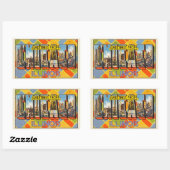 イリノイ州シカゴからのご挨拶 長方形シール (シート)