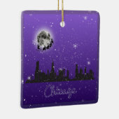 イリノイ州シカゴのクリスマスイブ セラミックオーナメント (右)