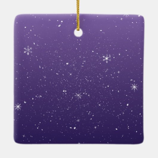 イリノイ州シカゴのクリスマスイブ セラミックオーナメント (裏面)