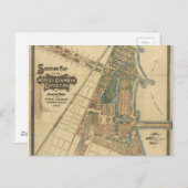 イリノイ州シカゴのジャクソンパーク&ミッドウェー最前線 ポストカード (正面/裏面)