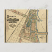 イリノイ州シカゴのジャクソンパーク&ミッドウェー最前線 ポストカード (正面)