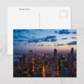 イリノイ州シカゴのスカイライン ポストカード (正面/裏面)
