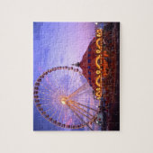 イリノイ州シカゴのネイビーピアの観覧車とメリーゴーランド ジグソーパズル (縦)