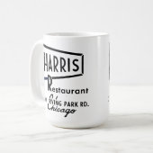 イリノイ州シカゴのハリスレストラン コーヒーマグカップ (正面左)