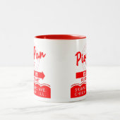 イリノイ州シカゴのパイパンドライブインレストラン ツートーンマグカップ (中央)