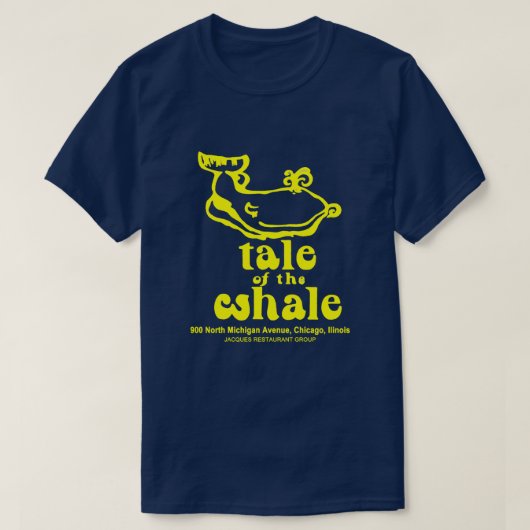 イリノイ州シカゴのホエールレストランのテール Tシャツ (デザイン正面)