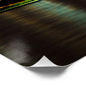 イリノイ州シカゴの夜のスカイライン ポスター (コーナー)