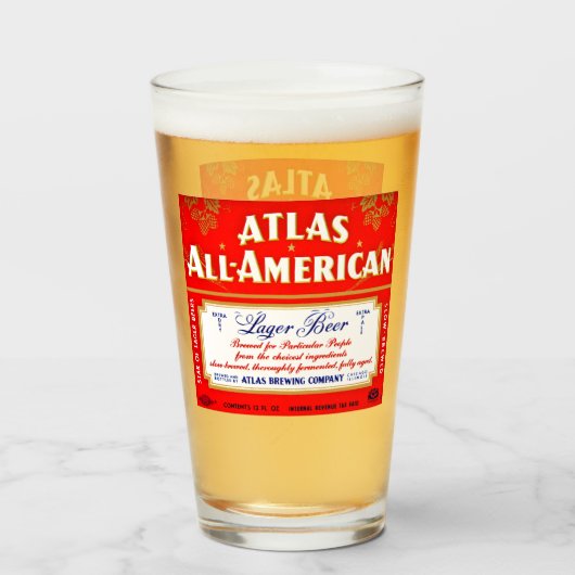 イリノイ州シカゴのAtlas Brewing Company タンブラーグラス (ドリンク正面)
