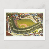 イリノイ州シカゴのWrigley Fieldヴィンテージ ポストカード (正面)