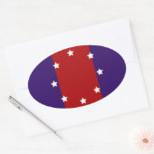 イリノイ州シカゴハイツ国旗 楕円形シール (封筒)