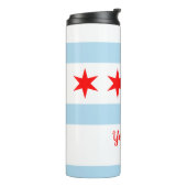 イリノイ州シカゴ国旗 タンブラー (回転左)