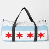 イリノイ州シカゴ国旗 ダッフルバッグ (正面)