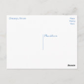 イリノイ州シカゴ夜統一された州 ポストカード (裏面)