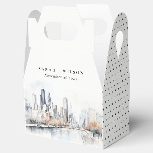 イリノイ州シカゴ市スケープ水結婚色の フェイバーボックス (オープン)