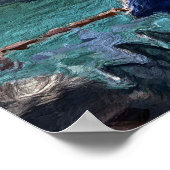 イリノイ州シカゴ抽象芸術スカイライン ポスター (角)