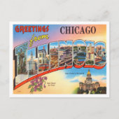 イリノイ州シカゴ旅行からの挨拶 ポストカード (正面)